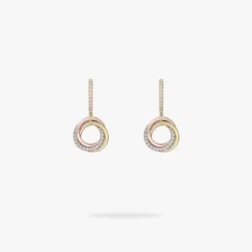 CARTIER Trinity earrings half-paved