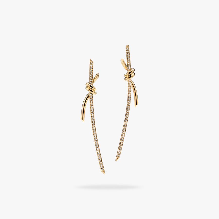 CEL-E-TIF-021.jpg Tiffany and Co TIFFANY Knot Drop Earrings - 图片 1
