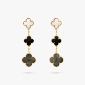 Van Cleef and Arpels Magic Alhambra earrings 3 motifs