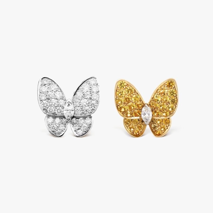CEL-E-VCA-037.jpg Van Cleef and Arpels Two Butterfly earrings - 图片 1