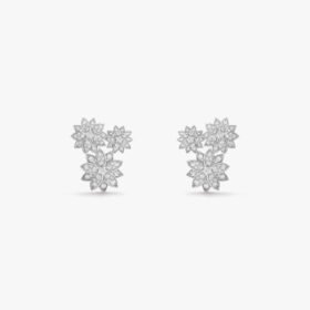 Van Cleef and Arpels Lotus earrings 3 flowers