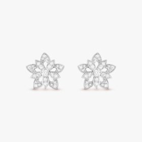 Van Cleef and Arpels Lotus openwork earrings mini model
