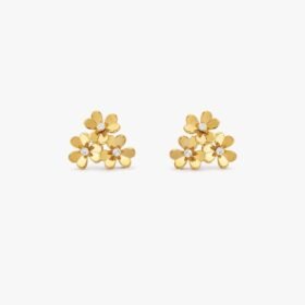 Van Cleef and Arpels Frivole earrings 3 flowers mini model