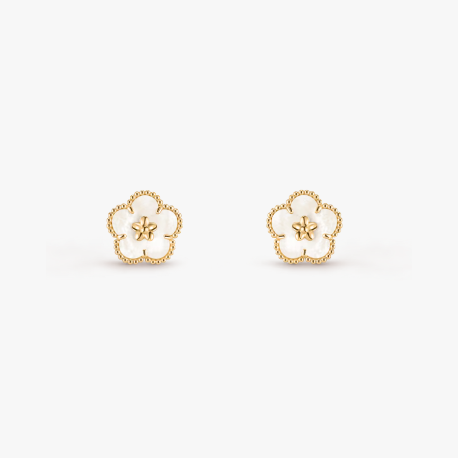 CEL-E-VCA-064.png Van Cleef and Arpels Lucky Spring earrings plum blossom - 图片 1