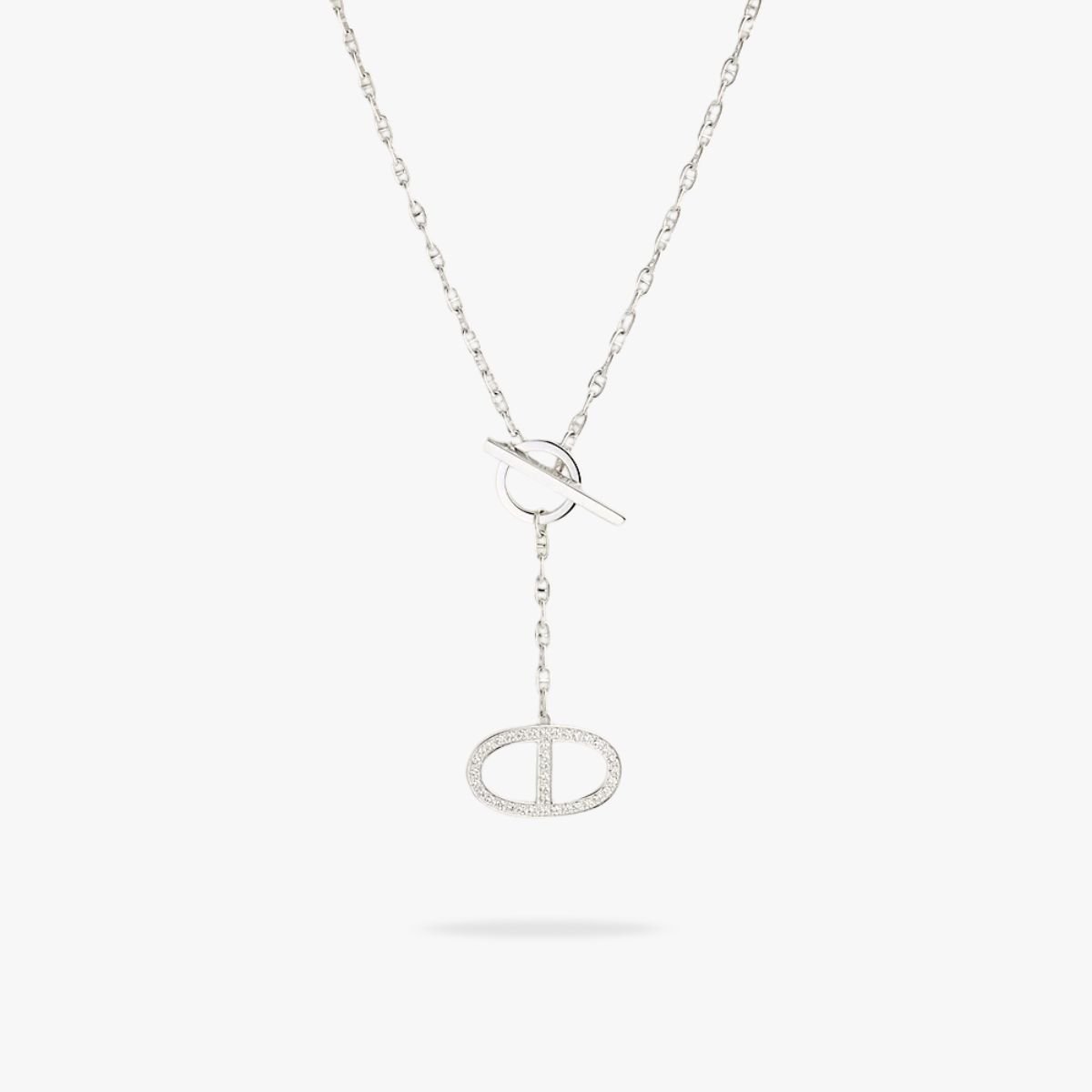 CEL-N-HER-006.jpg HERMES Chaine d??ancre Contour pendant large model - 图片 1