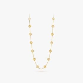 Van Cleef and Arpels Vintage Alhambra long necklace 20 motifs