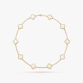 Van Cleef and Arpels Vintage Alhambra necklace 10 motifs