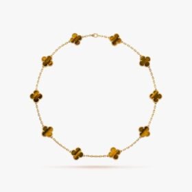Van Cleef and Arpels Vintage Alhambra necklace 10 motifs