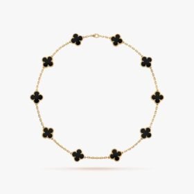 Van Cleef and Arpels Vintage Alhambra necklace 10 motifs