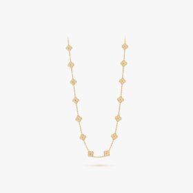 Van Cleef and Arpels Vintage Alhambra long necklace 20 motifs