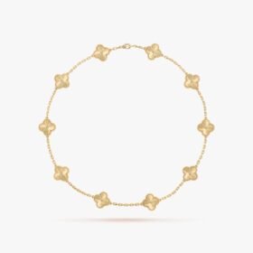 Van Cleef and Arpels Vintage Alhambra necklace 10 motifs