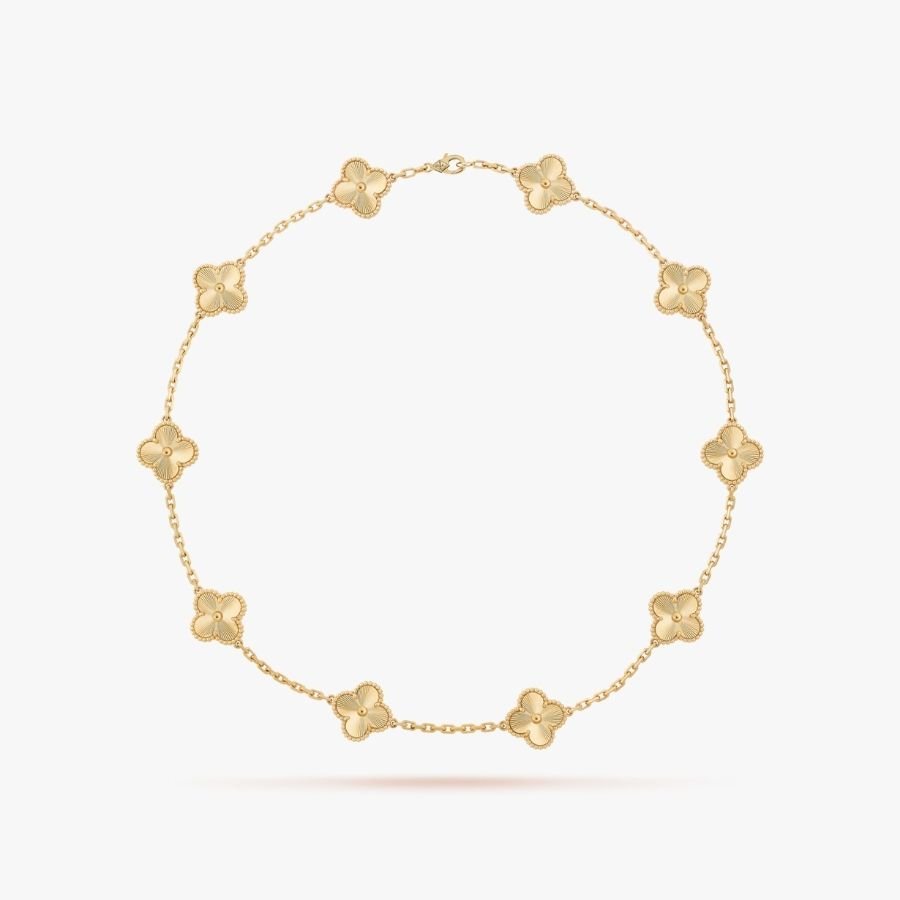 CEL-N-VCA-061.jpg Van Cleef and Arpels Vintage Alhambra necklace 10 motifs - 图片 1