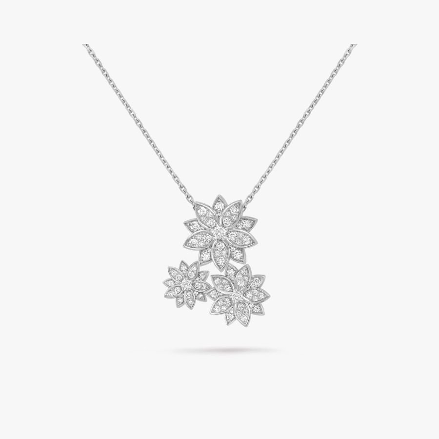 CEL-N-VCA-094.jpg Van Cleef and Arpels Lotus pendant 3 flowers - 图片 1