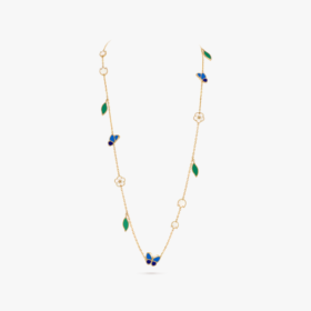 Van Cleef and Arpels Lucky Spring Butterfly long necklace 15 motifs