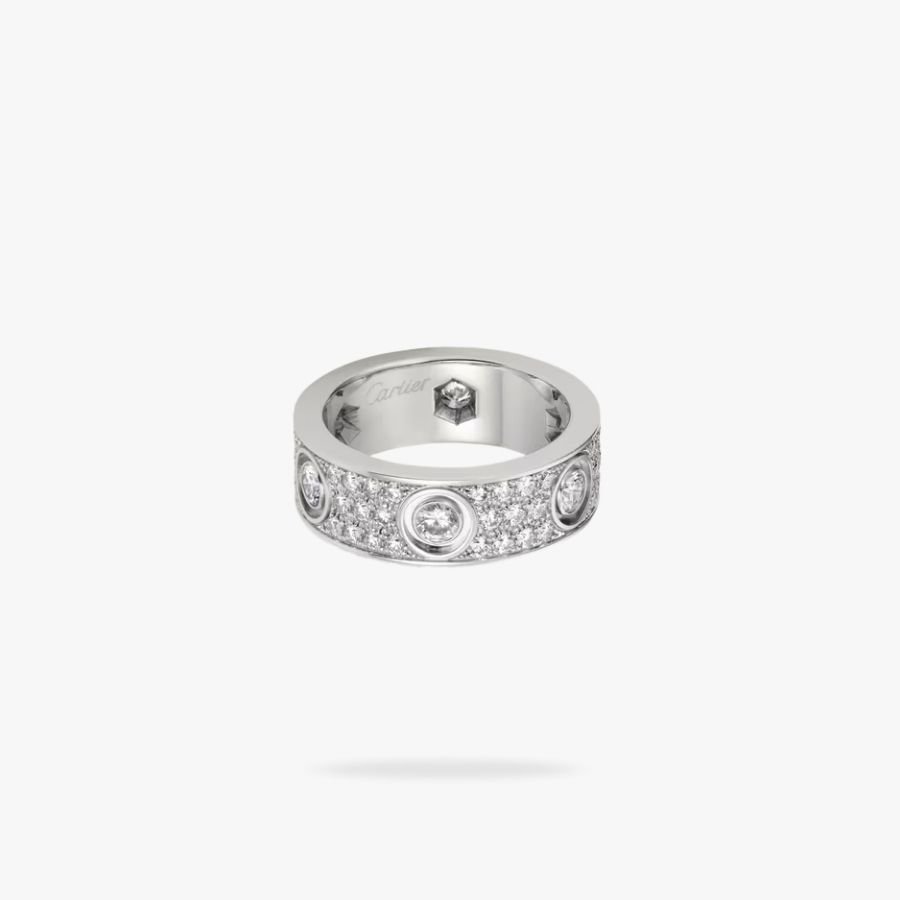 CEL-R-CAR-021.jpg CARTIER LOVE ring classic model paved 6 diamonds - 图片 1
