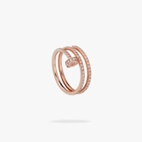 CARTIER Juste un Clou ring double half-paved