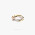 CARTIER Trinity ring small model half-paved