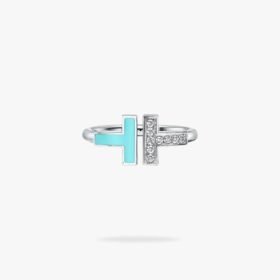 Tiffany and Co TIFFANY T Diamond and Turquoise Wire Ring
