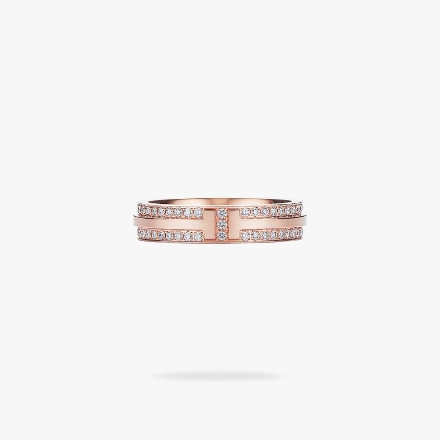 CEL-R-TIF-044.jpg Tiffany and Co TIFFANY T Narrow Pav?? Diamond Ring - 图片 1