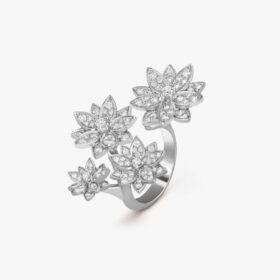 Van Cleef and Arpels Lotus Between the Finger ring 4 flowers