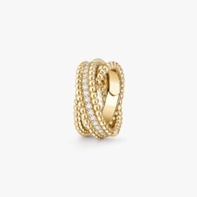 Van Cleef and Arpels Perl??e diamonds duo ring