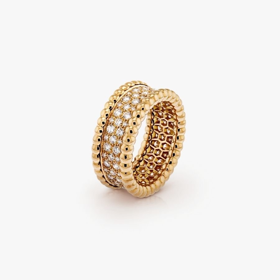 CEL-R-VCA-055.jpg Van Cleef and Arpels Perl??e diamonds ring 3 rows - 图片 1