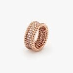 Van Cleef and Arpels Perl??e diamonds ring 3 rows