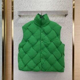Bottega Veneta Braided Down Vest Green