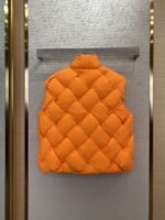 Bottega Veneta Braided Down Vest Orange