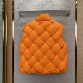Bottega Veneta Braided Down Vest Orange