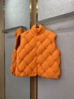 Bottega Veneta Braided Down Vest Orange - 图片 4
