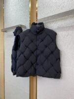 Bottega Veneta Braided Down Vest Black - 图片 5