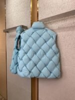 Bottega Veneta Braided Down Vest Light Blue - 图片 6