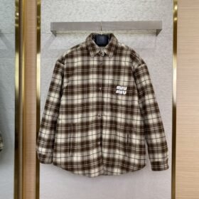 Miumiu Appliqu??d Logo Down Jacket