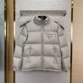 PRADA feather down jacket beige