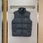 PRADA feather waistcoat grey