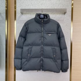 PRADA feather jacket grey