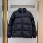 PRADA feather jacket black
