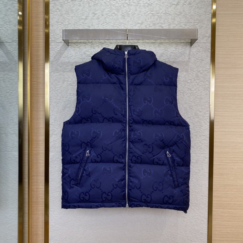 wsxc1728052259180_0.jpg GUCCI Jacquard Down Vest Blue - 图片 1