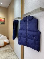GUCCI Jacquard Down Vest Blue - 图片 3