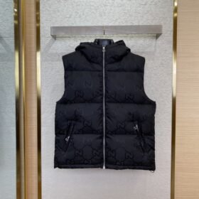 GUCCI Jacquard Down Vest Black