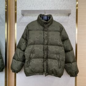 GUCCI Jacquard Down Jacket Green