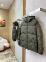 Gucci Jacquard Hooded Down Jacket Green - 图片 3