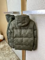 Gucci Jacquard Hooded Down Jacket Green - 图片 8