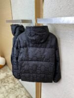Gucci Jacquard Hooded Down Jacket Black - 图片 8