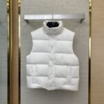 Balenciaga Flame Embroidered Down Vest White - 图片 2