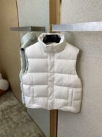 Balenciaga Flame Embroidered Down Vest White - 图片 7