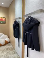LV short cape cashmere coat black - 图片 4