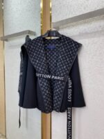 LV short cape cashmere coat black - 图片 5