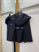 LV short cape cashmere coat black - 图片 6